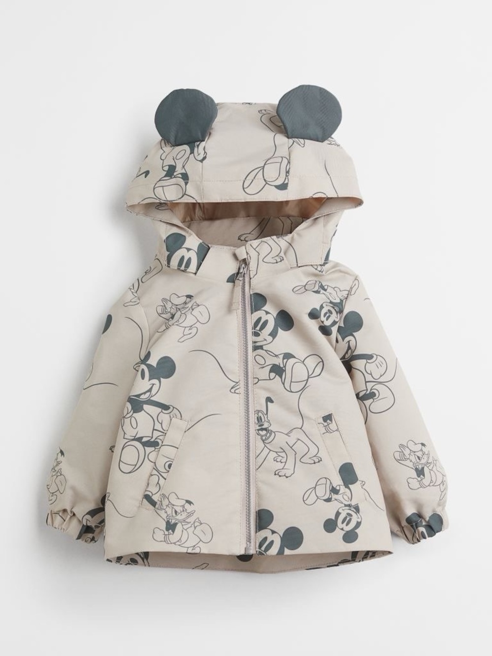 H&M Disney Beige Toddler Hoodie with Mickey Print size 18 months